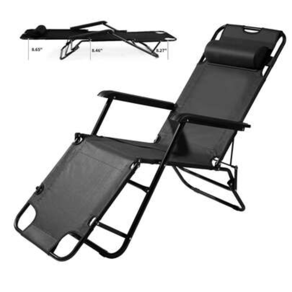 Outdoor Chair Camping - Robuuste draagbare campingstoel met voetensteun, verstelbare