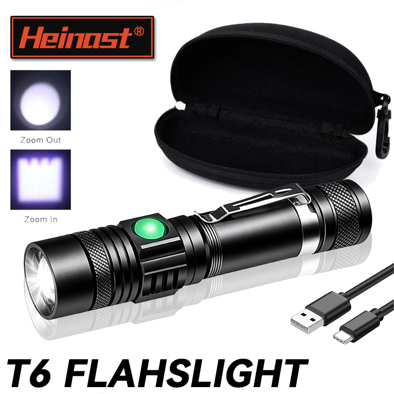 Outdoor Camping Adventure - T6 LED oplaadbare zaklamp, 18650 zoombare