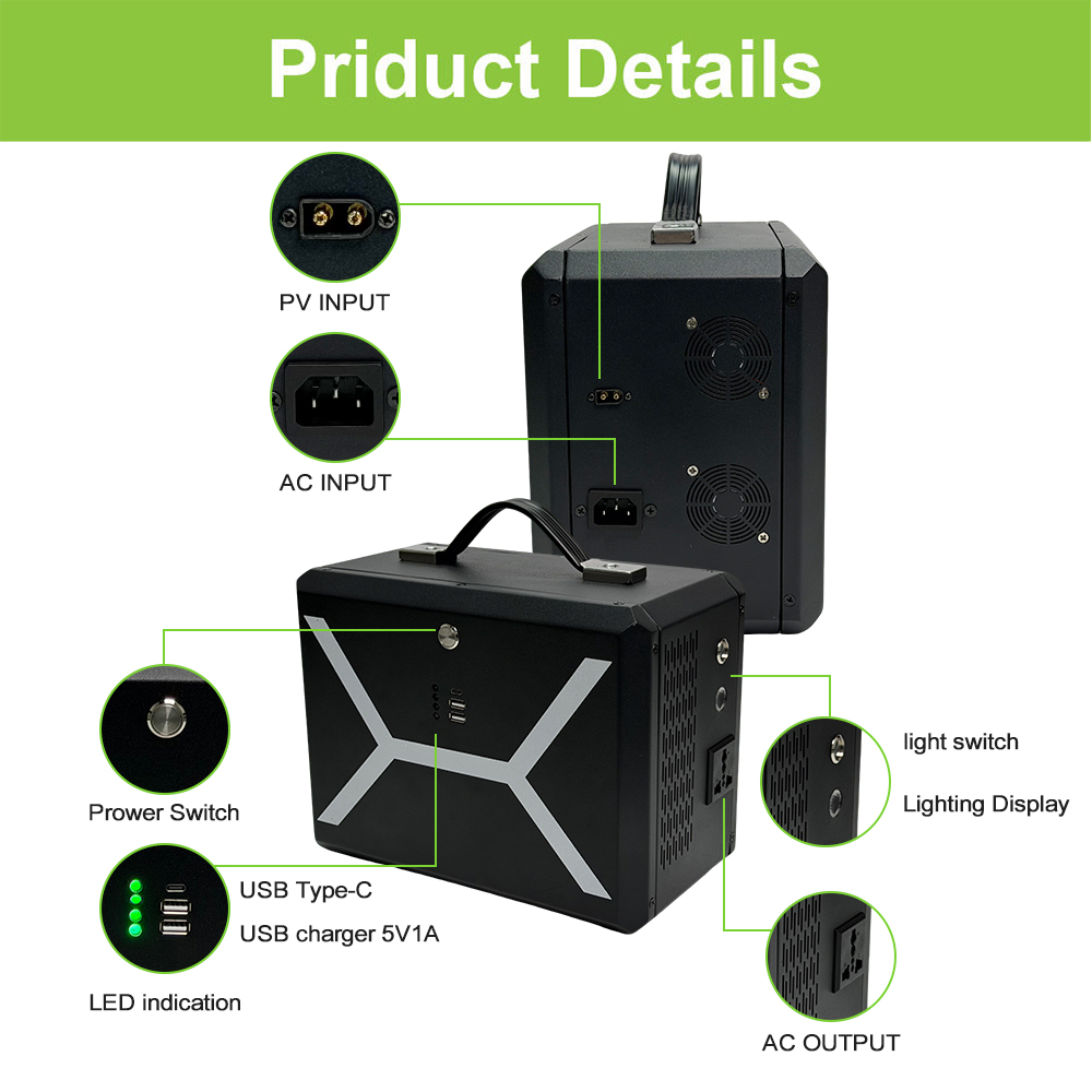 Outdoor Camping Warehouse - 500W 220V 230V Universele stekker Verzending