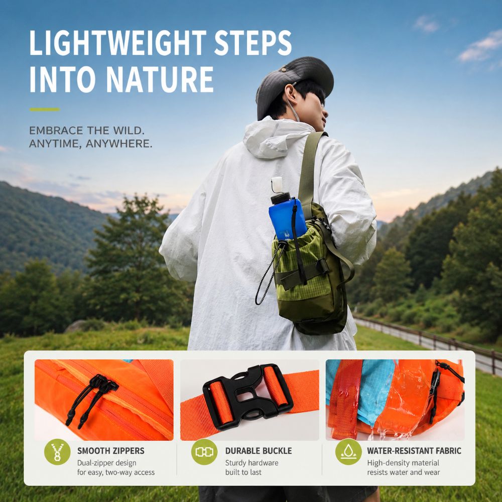 Outdoor Camping Kettle - Koreaanse Outdoor Crossbody Tas Minimalistisch Ontwerp