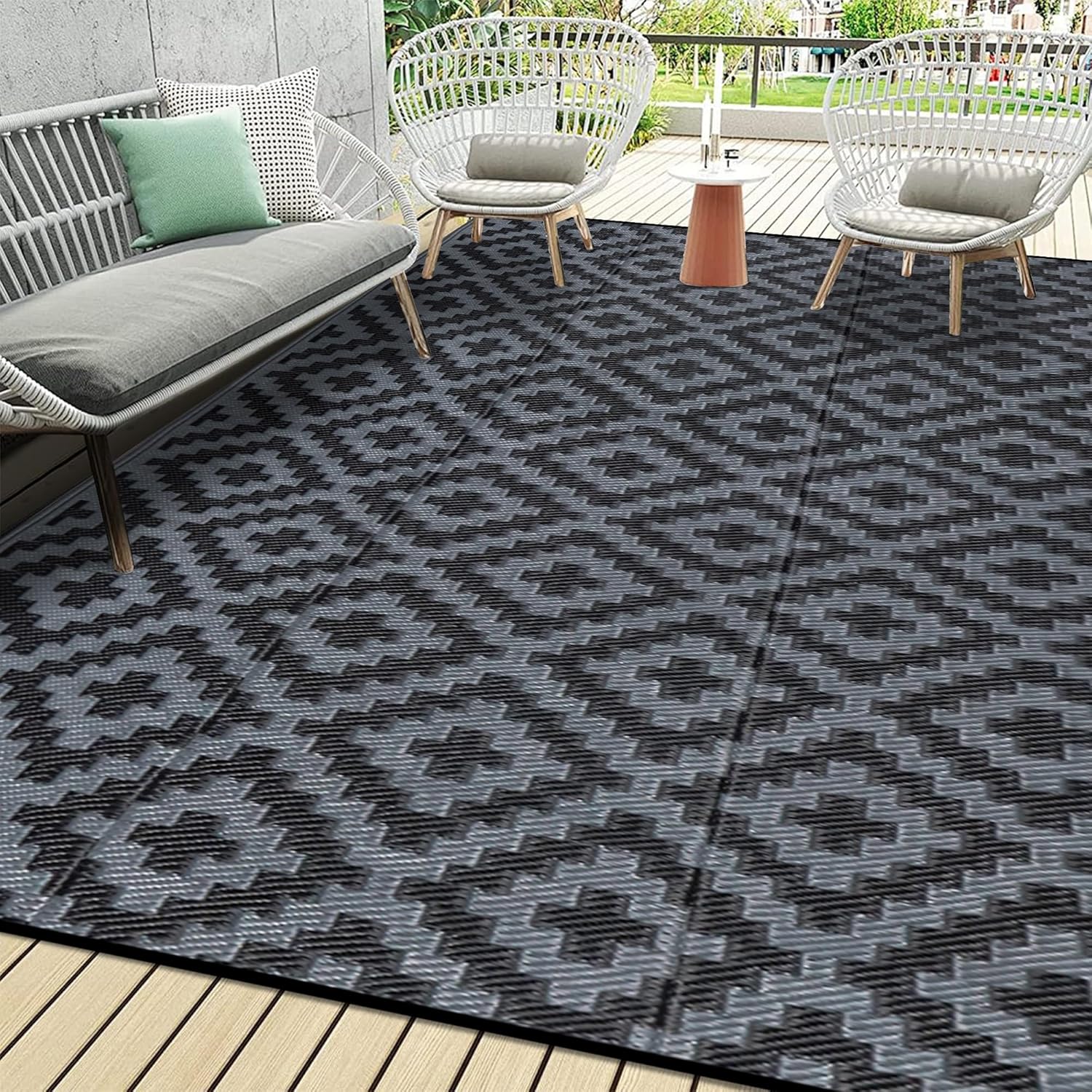 Outdoor Camping Rugs 9X18 - Waterdicht buitenkleed 9x18 ft, plastic omkeerbaar