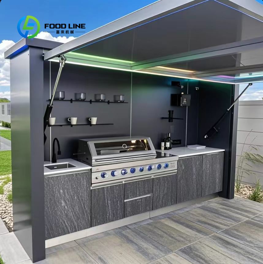 Outdoor Camping Kitchen With Sink - Geïndividualiseerde draagbare buitenkeuken op wielen met