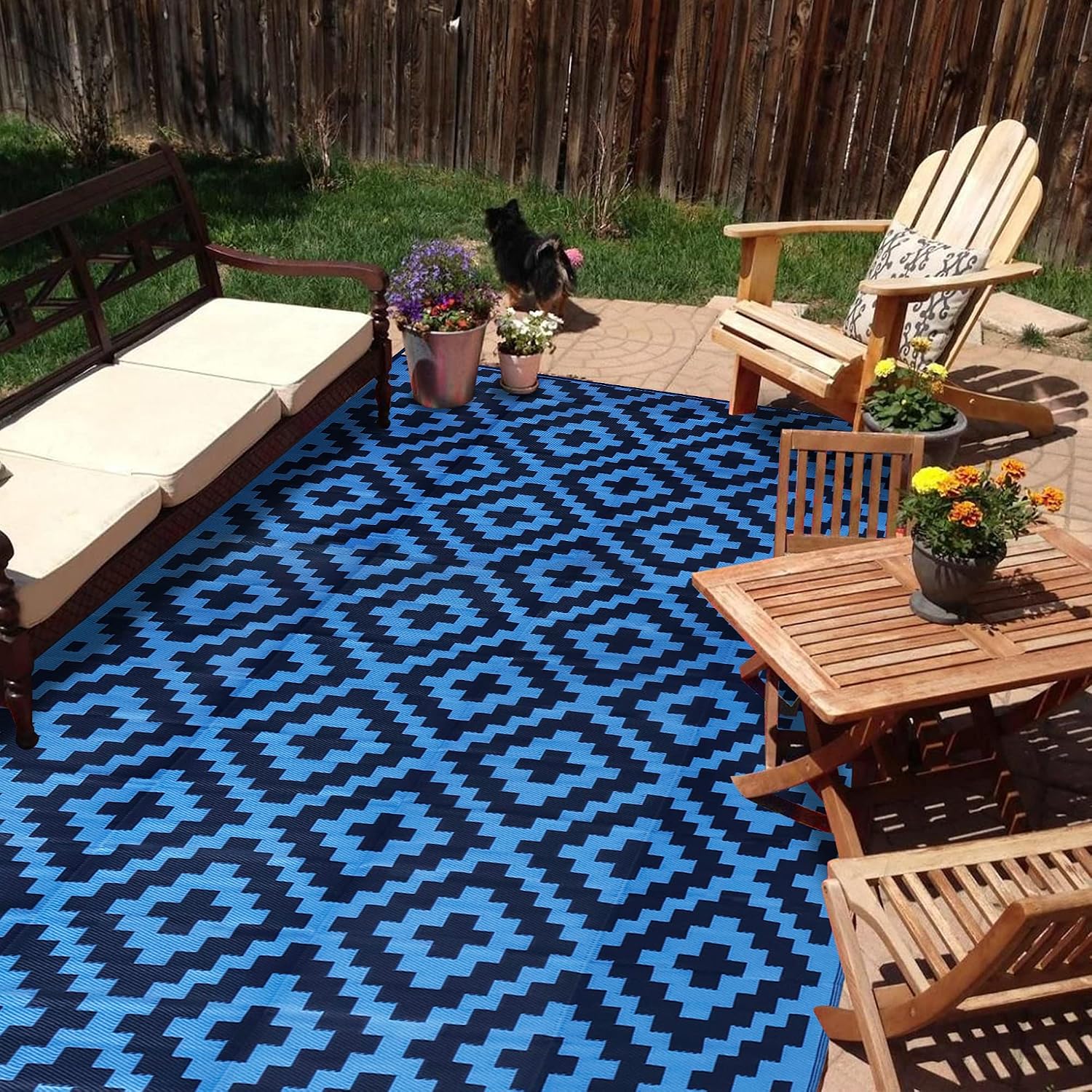 Outdoor Camping Rugs 9X18 - Waterdicht buitenkleed 9x18 ft, plastic omkeerbaar
