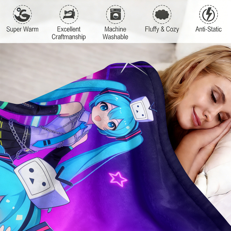 Hatsune Miku flanellen deken,  - Outdoor Camping Anime recensie en prijs
