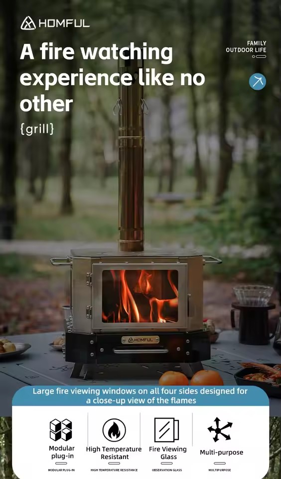 HOMFUL Draagbare Houtkachel Hu - Outdoor Camping Stove Wood recensie en prijs