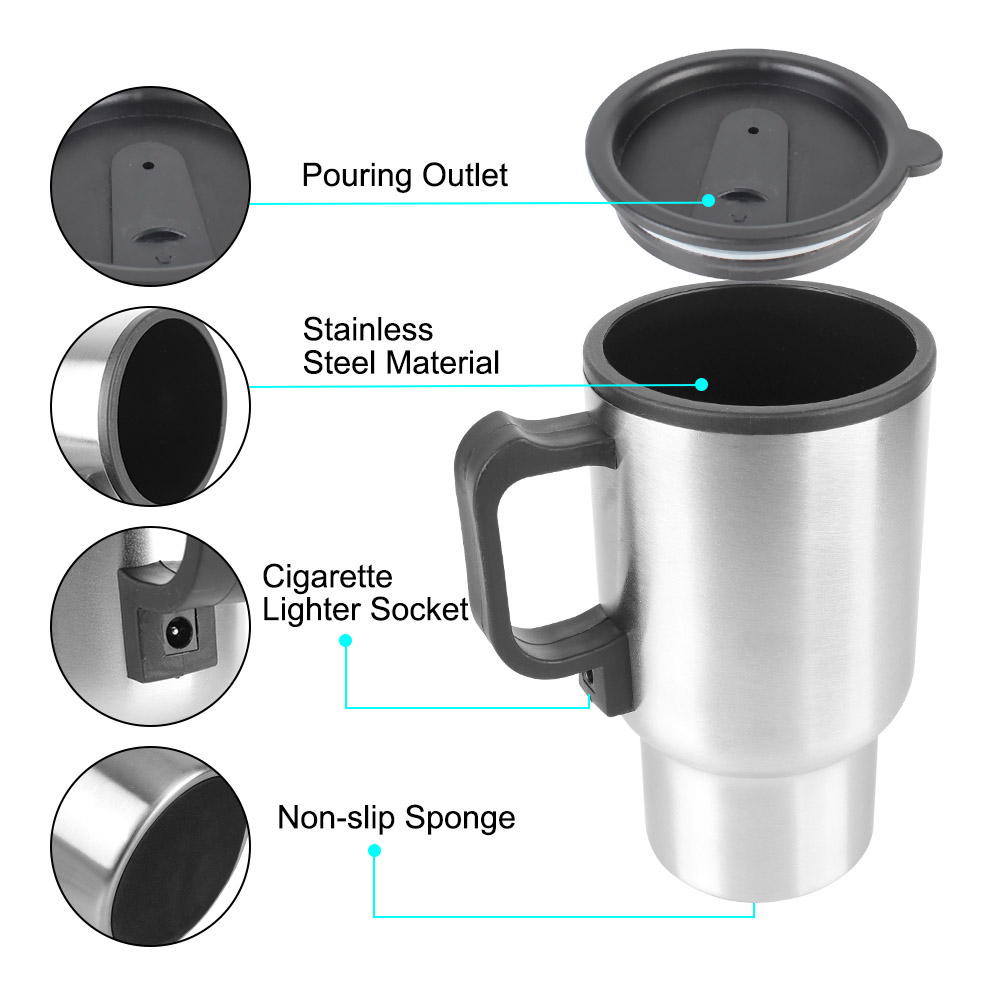 12V 450ml Auto Koffiemok Inter - Outdoor Camping Kettle recensie en prijs