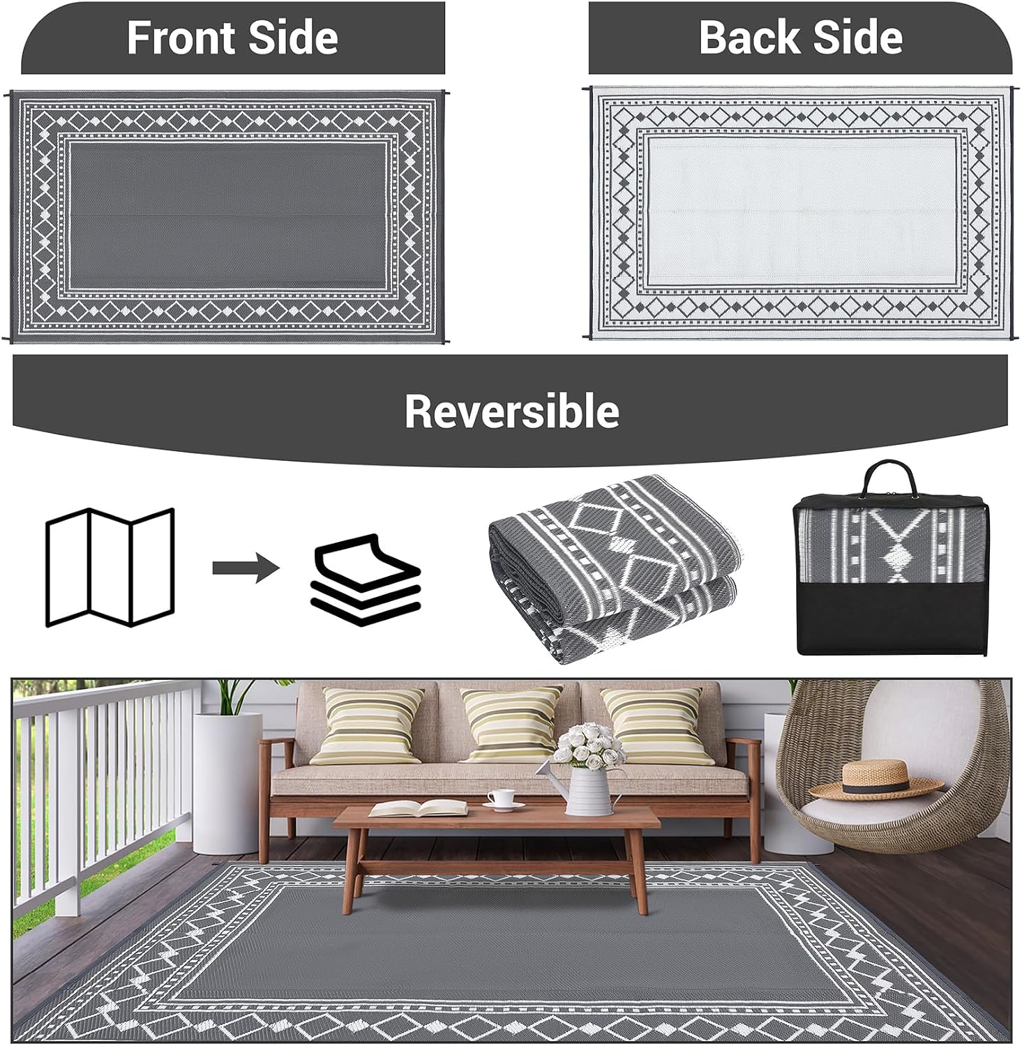 9x18 waterdicht, omkeerbaar bu - Outdoor Camping Rugs 9X18 recensie en prijs