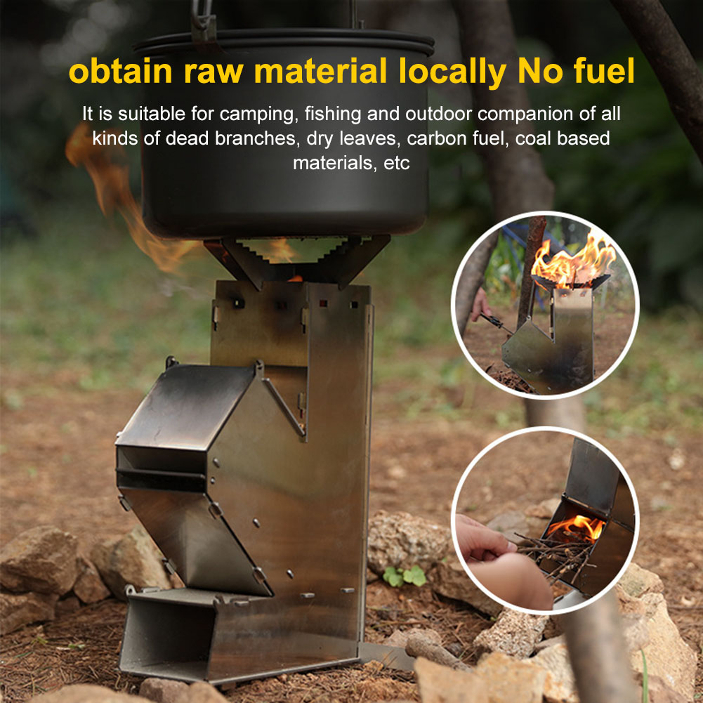 Draagbare afneembare houtkache - Outdoor Camping Stove Wood recensie en prijs