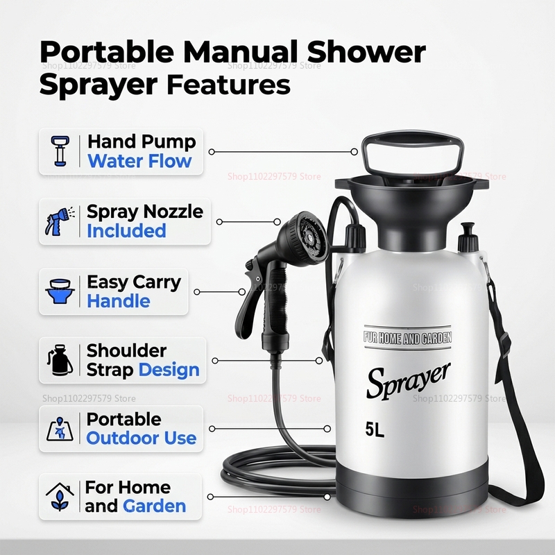 Draagbare Campingdouche 5L Han - Outdoor Camping Shower recensie en prijs
