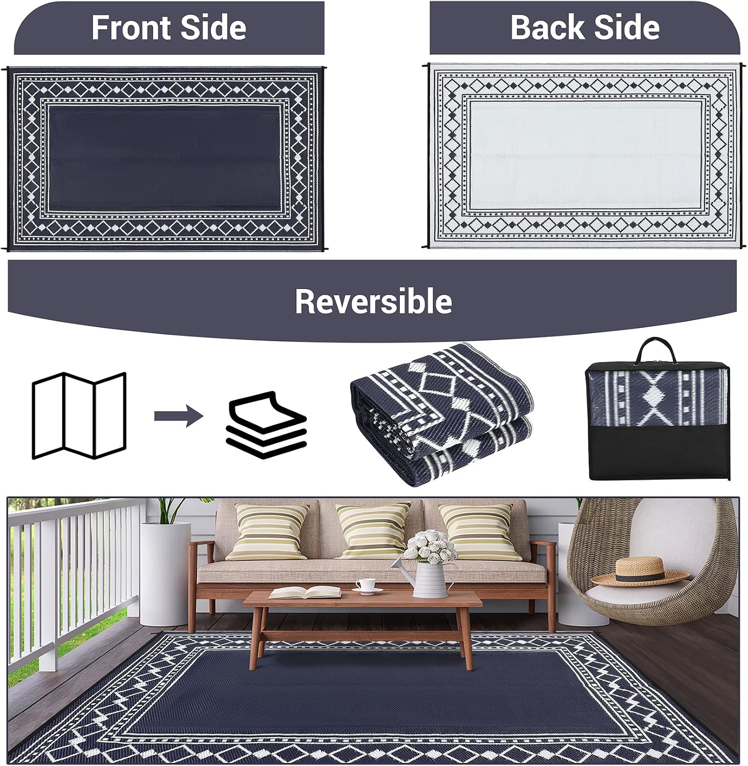 9x18/8X10FT Waterdicht Plastic - Outdoor Camping Rugs 9X18 recensie en prijs