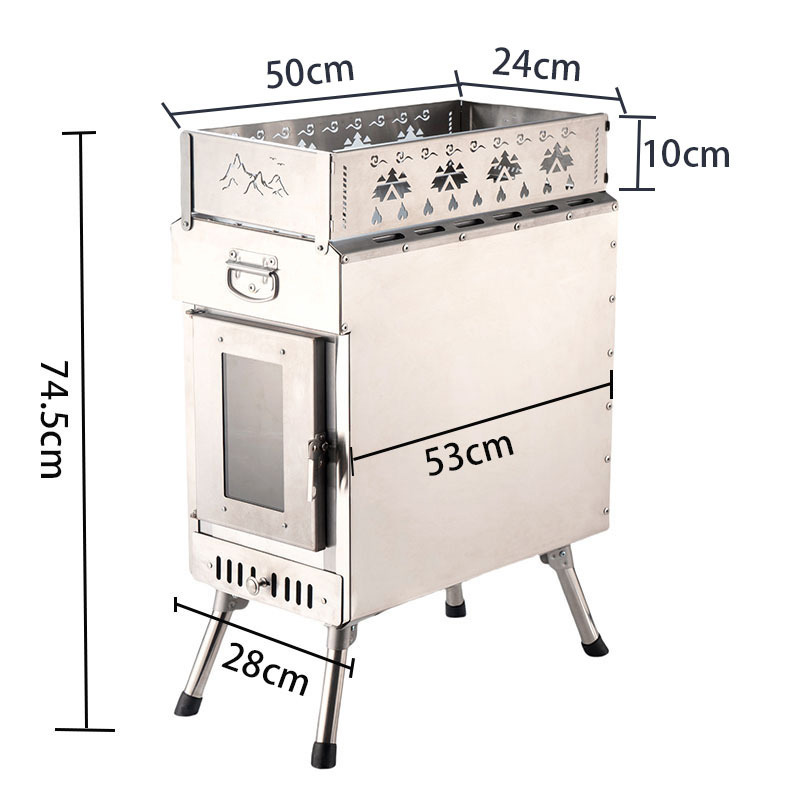 Draagbare sauna-kachel op hout - Outdoor Camping Stove Wood recensie en prijs