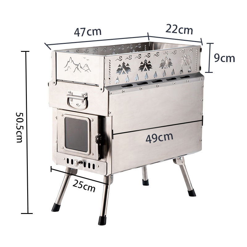 Draagbare sauna-kachel op hout - Outdoor Camping Stove Wood recensie en prijs