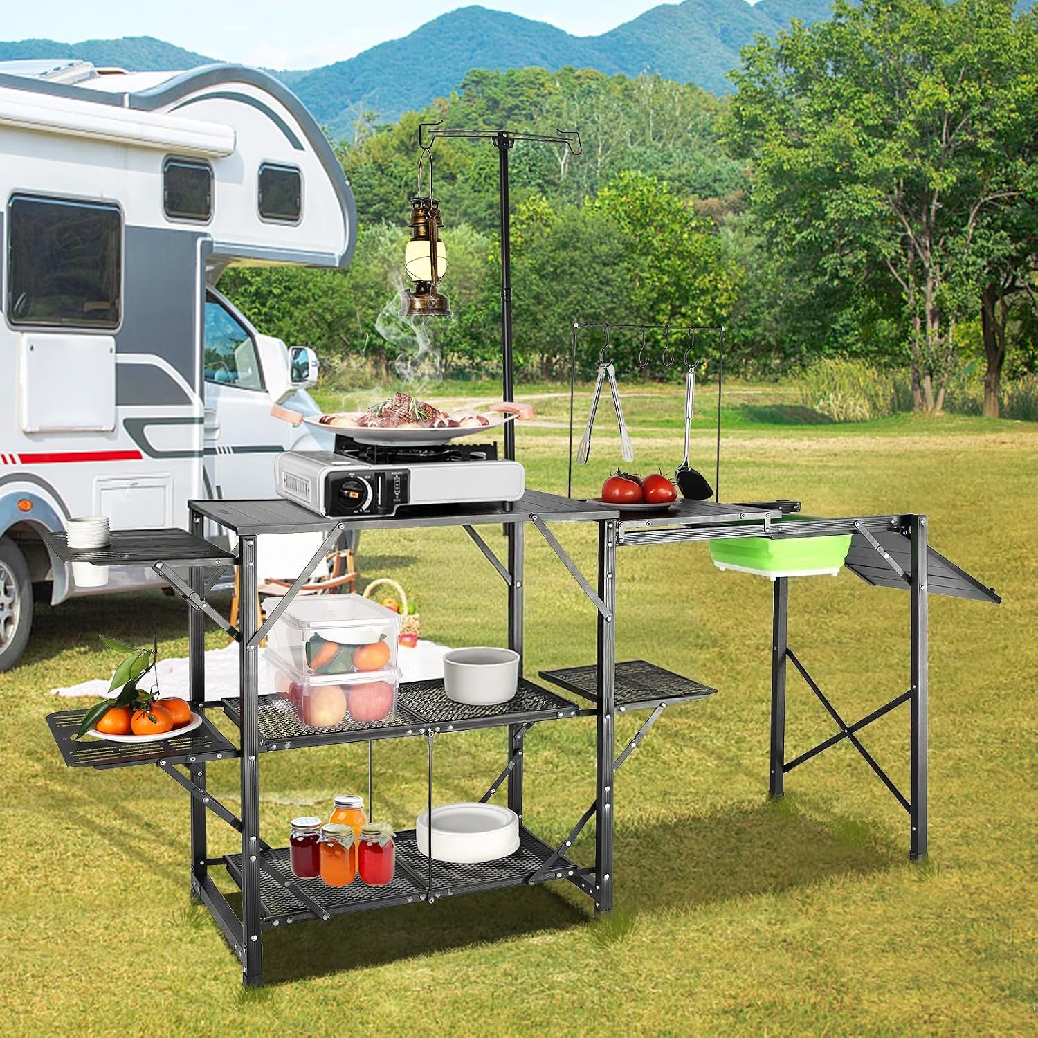 Campingkeuken Tafel met Spoelb - Outdoor Camping Kitchen With Sink recensie en prijs