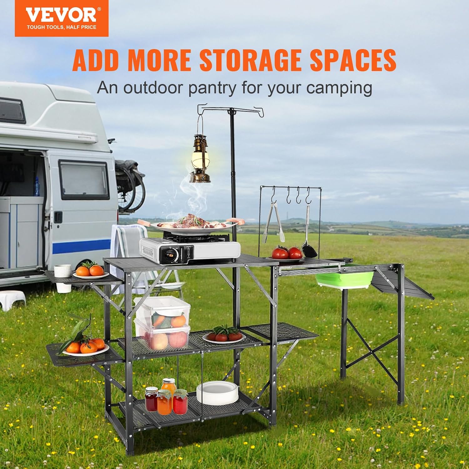 Campingkeuken Tafel met Spoelb - Outdoor Camping Kitchen With Sink recensie en prijs